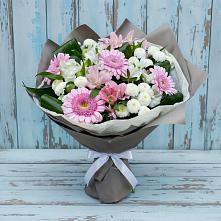 Букет цветов из:  Герберы, Альстромерии и Хризантемы #REPLACE_PRED# Таганроге