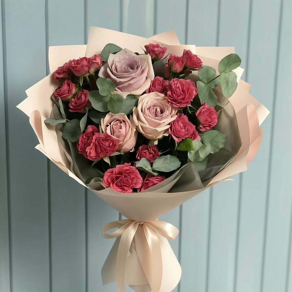Букет цветов из: Гвоздики и Розы в Таганроге
