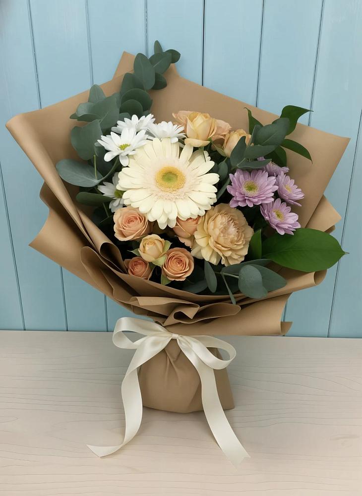 Букет цветов из: Герберы и Хризантемы в Таганроге
