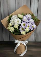 Букет цветов из:  Хризантемы и Розы в Таганроге