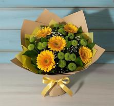 Букет цветов из:  Герберы и Хризантемы в Таганроге