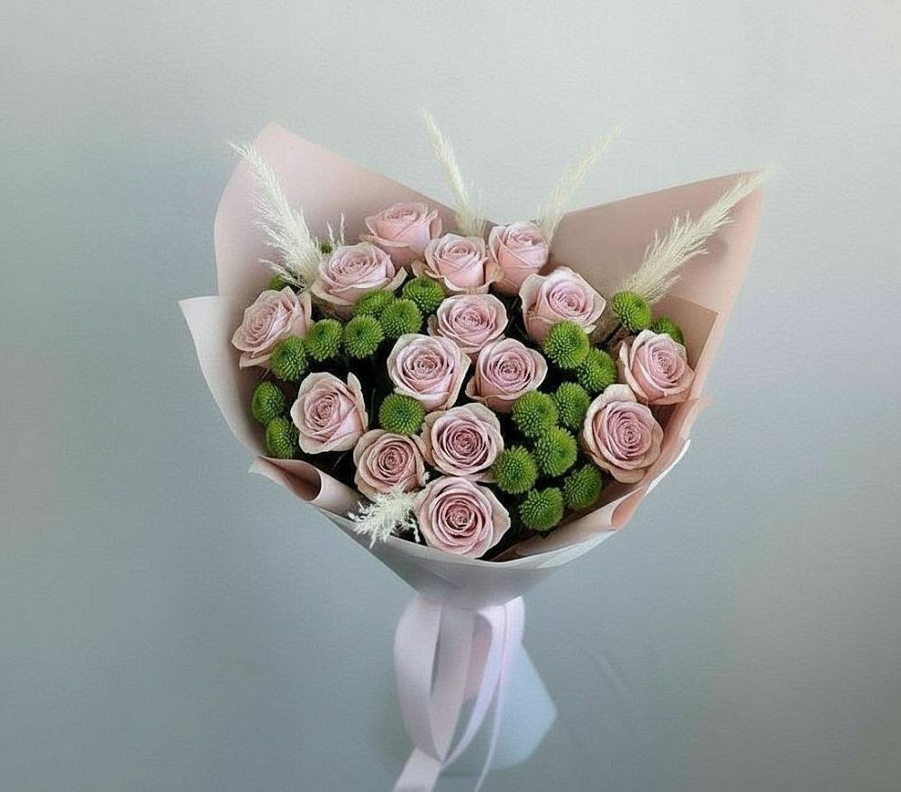 Букет цветов из: Розы и Хризантемы в Таганроге