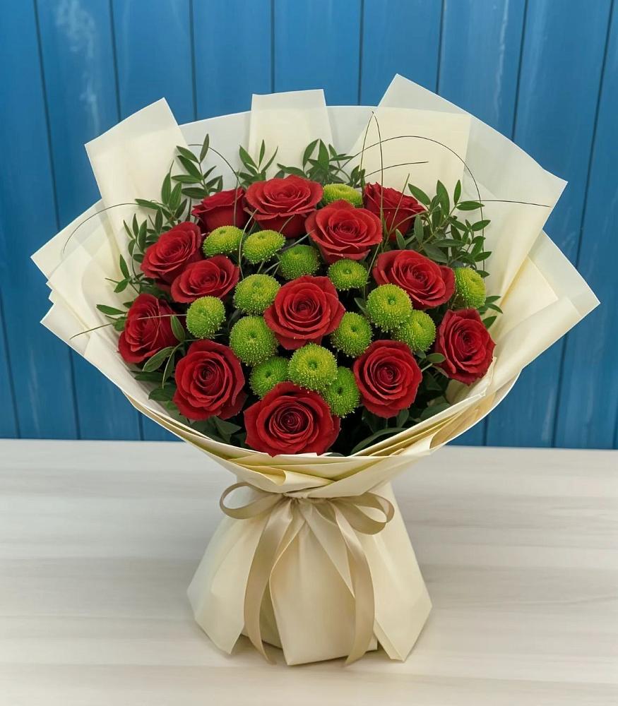 Букет цветов из: Розы и Хризантемы в Таганроге