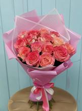 Букет 15 Розовых роз Равель в Таганроге