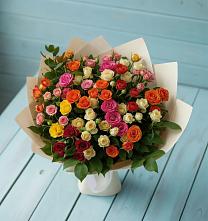 Букет Микс из разноцветных кустовых роз #REPLACE_PRED# Таганроге